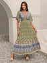 ruched-printed-flounce-sleeve-maxi-dress OhSoStyled - Sophia's Style-1